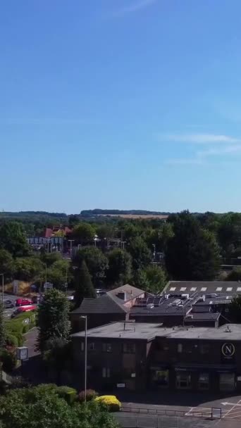 Πλάνα Drone Του Luton City England Κατακόρυφο Και Πορτρέτο Στυλ — Αρχείο Βίντεο