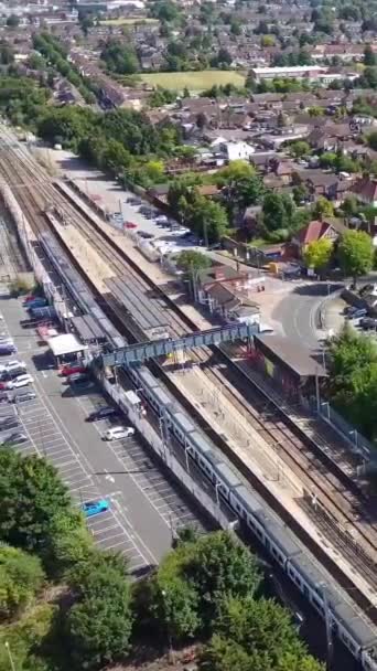 Drone Footage Luton City England Vertical Portrait Style — 비디오