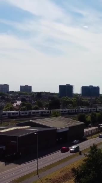 卢顿市的空中录像 — 图库视频影像