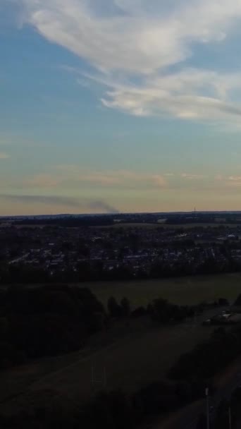 Flygbilder Staden Clear Cold Night — Stockvideo