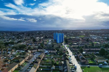Aerial View of City on Windy Day