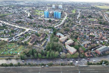 Aerial View of City on Windy Day