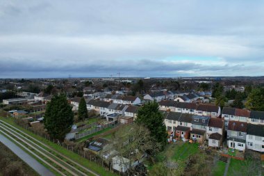 Aerial View of City on Windy Day