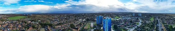 Aerial View City Windy Day — Fotografia de Stock