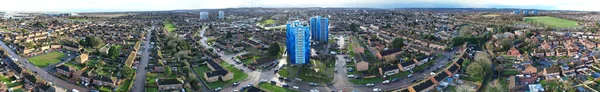 Aerial View City Windy Day — Zdjęcie stockowe