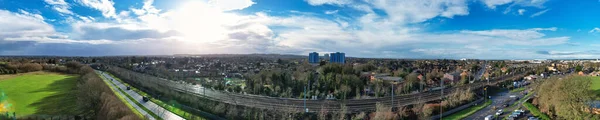 Luftaufnahme Der Stadt Windigen Tag — Stockfoto