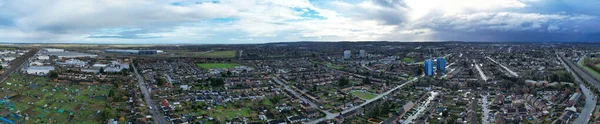 Aerial View City Windy Day —  Fotos de Stock