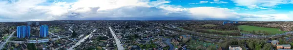 Aerial View City Windy Day — Fotografia de Stock