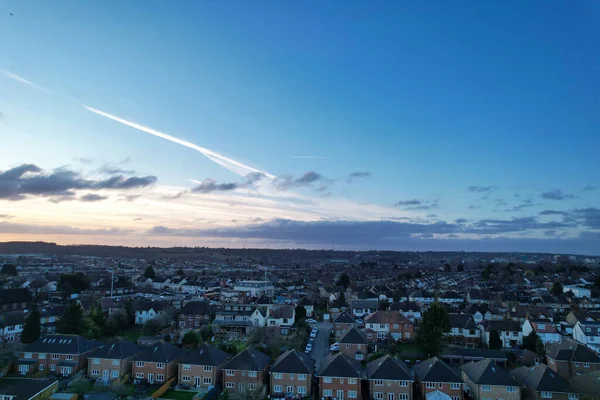 Vista Aérea Cidade Nuvens Sobre Inglaterra Reino Unido — Fotografia de Stock