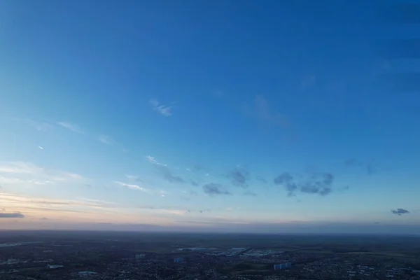 Letecký Pohled Město Mraky Nad Anglií — Stock fotografie