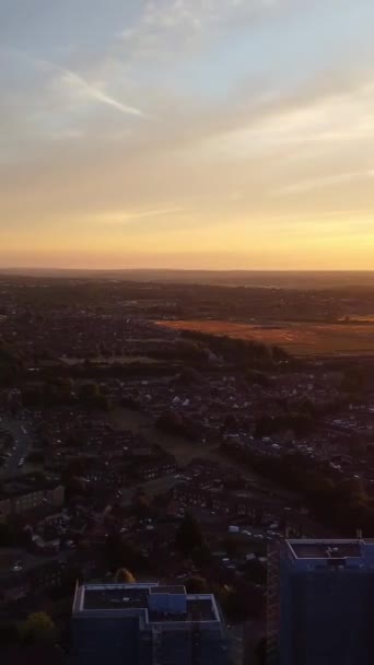 High Angle Footage Luton City England Filmación Fue Capturada Durante — Vídeos de Stock