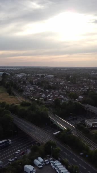 High Angle Footage Luton City England Англійською Відео Було Знято — стокове відео
