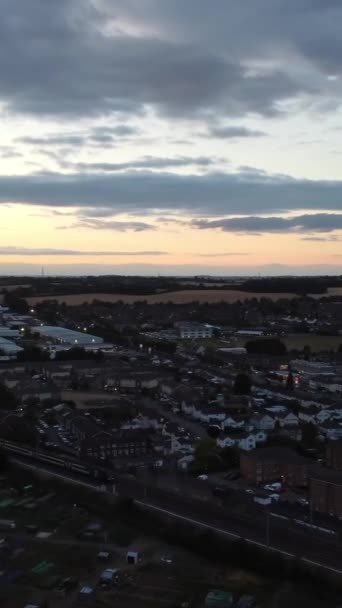 High Angle Footage Luton City England Filmación Fue Capturada Durante — Vídeos de Stock