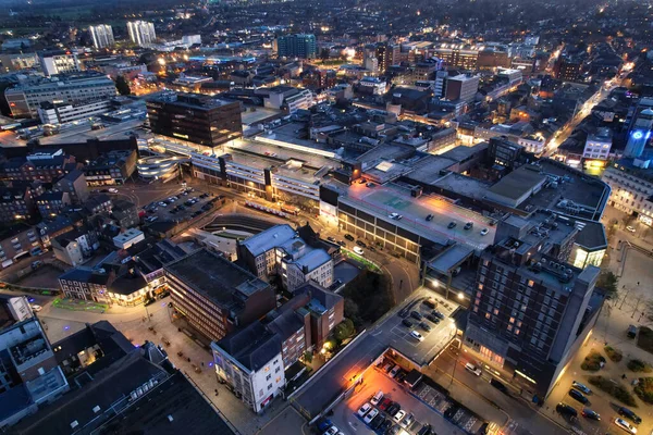 Aerial View Residential Houses City Centre British City England — Stock fotografie
