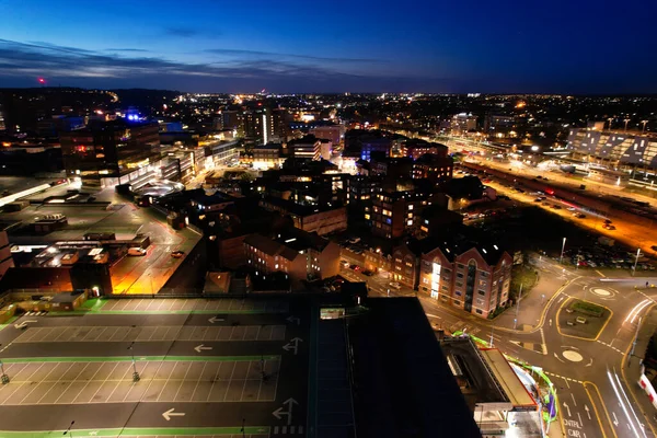Aerial View Residential Houses City Centre British City England — Stock fotografie