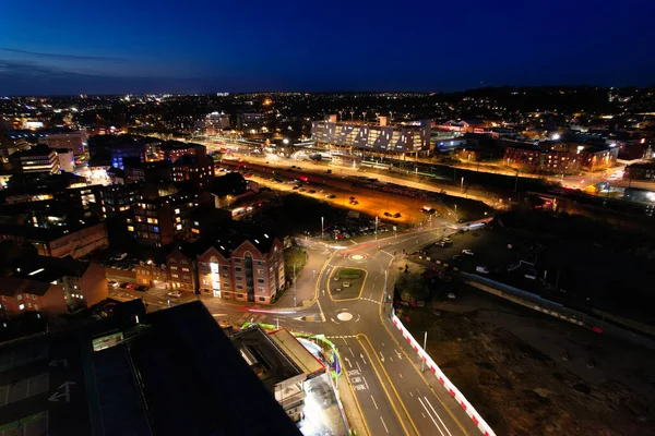 Aerial View Lakóházak City Centre British City England Egyesült Királyság — Stock Fotó