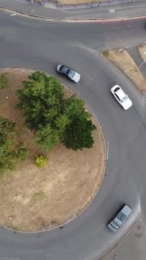 İngiltere 'de İngiliz Karayolları ve Trafik Yüksek Açı Hava Görüntüsü