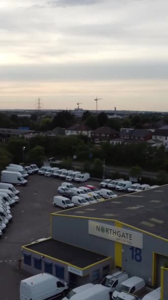 High Angle Aerial View British Roads Traffic England — стокове відео