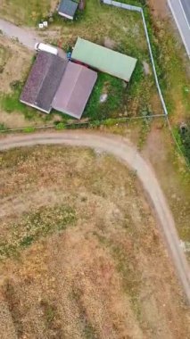 İngiltere 'de İngiliz Karayolları ve Trafik Yüksek Açı Hava Görüntüsü