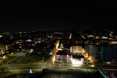 Luton Şehri 'nin Hava Gecesi Görüntüsü