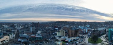 Şehrin Hava Panoramik Görünümü