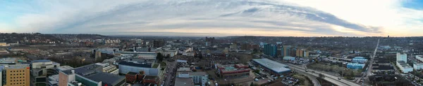 Letecký Panoramatický Výhled Město — Stock fotografie