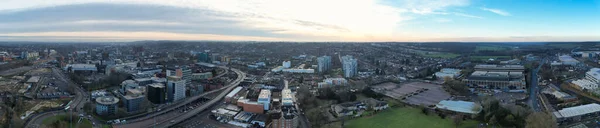 Flygfoto Panoramautsikt Över Staden — Stockfoto