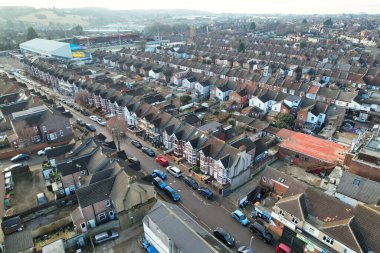 Bury Park 'ın Havadan Görünümü, Luton, İngiltere