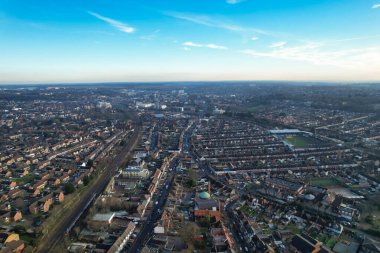 Bury Park 'ın Havadan Görünümü, Luton, İngiltere
