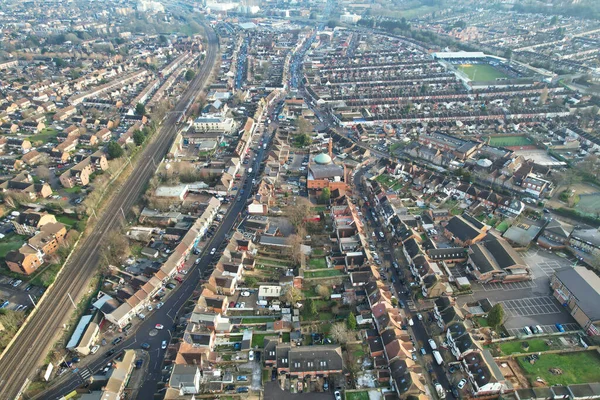 Aerial View Bury Park Luton Anglia — Stock Fotó