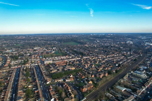 Luchtfoto Van Bury Park Luton Engeland — Stockfoto