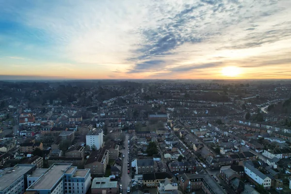 Great Britain Luton 22Nd January 2023 High Angle View City — 스톡 사진