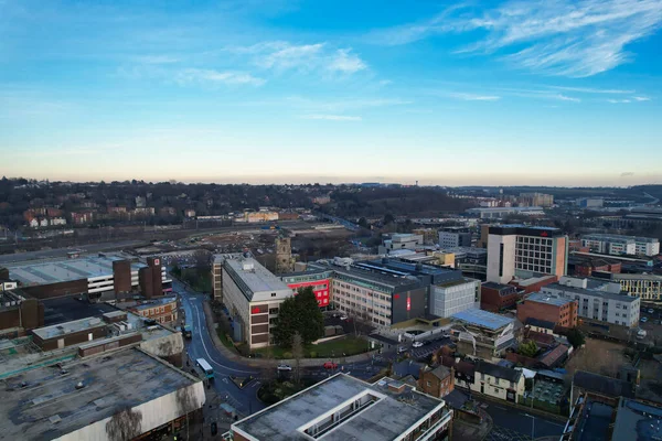 Great Britain Luton 22Nd January 2023 High Angle View City — Stock Photo, Image