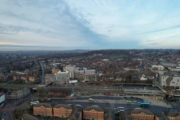 Great Britain Luton 22Nd January 2023 High Angle View City — стокове фото