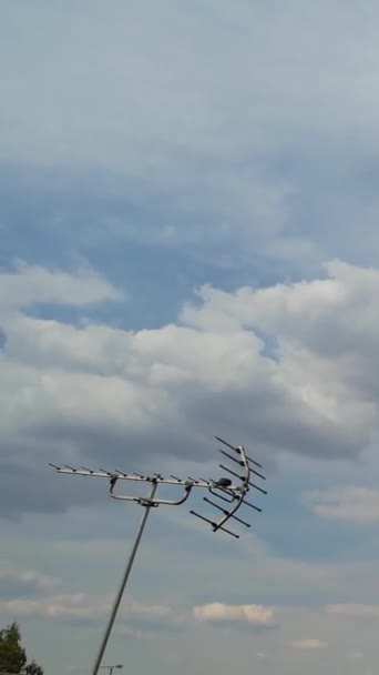 Ngiliz Şehri Nde Hızlı Hareket Eden Bulutlar Zaman Süratli Görüntü — Stok video