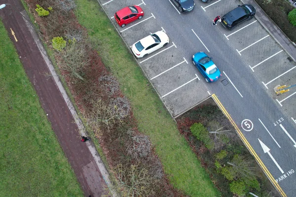 stock image Aerial view of Milton Keynes City at Cloudy Day