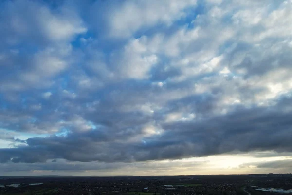 Vista Panorámica Las Nubes Sobre Milton Keynes — Foto de Stock