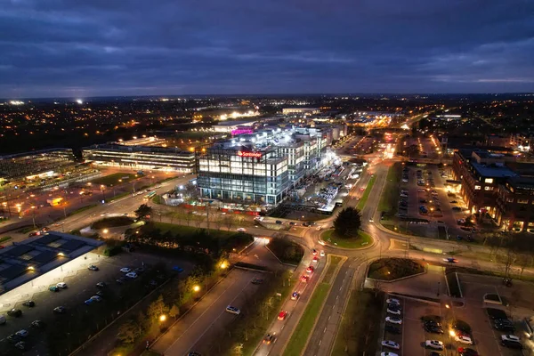 Vista Panorámica Ángulo Alto Del Centro Milton Keynes Ciudad Inglaterra —  Fotos de Stock