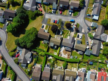 İngiltere 'nin Luton Kasabası Yüksek Açı Görünümü