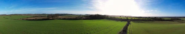 stock image Aerial View of Scenic British Countryside