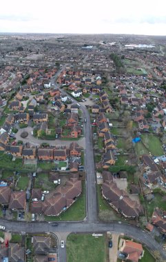 İngiltere 'nin Luton Kasabası Yüksek Açı Görünümü