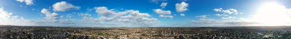 Панорамный Вид Город Воздуха — стоковое фото