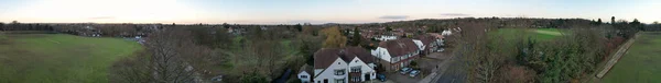 Flygande Panoramautsikt Över Staden — Stockfoto