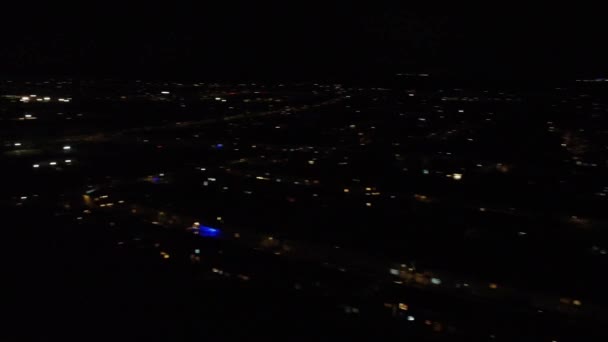 Letecké Záběry Osvíceného Britského Města Luton Při Západu Slunce Během — Stock video