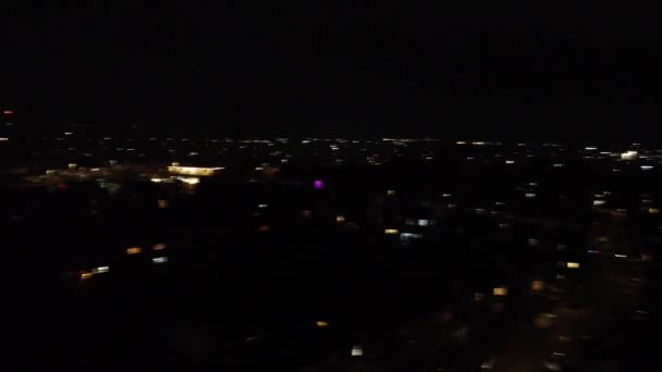 Riprese Aeree Luton Town Britannica Illuminata Subito Dopo Tramonto Durante — Video Stock