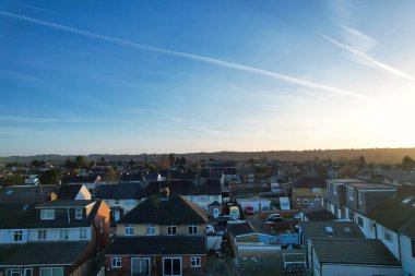 İngiltere 'nin Merkez Dunstable Kasabasının Yüksek Açı Görüntüsü.