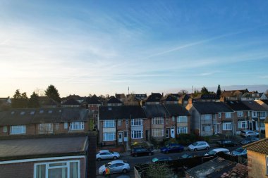 İngiltere 'nin Merkez Dunstable Kasabasının Yüksek Açı Görüntüsü.