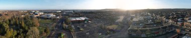 Bedfordshire, İngiltere 'deki Merkez Dunstable Kasabasının Hava Panoramik Manzarası