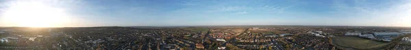 High Angle Panoramic View Retail Park Central Dunstable Town England — Stock fotografie