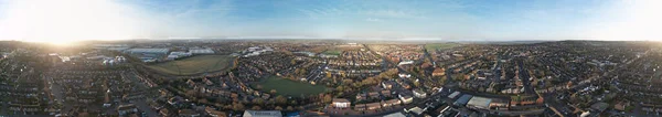 High Angle Panoramic View Retail Park Central Dunstable Town England — Stockfoto